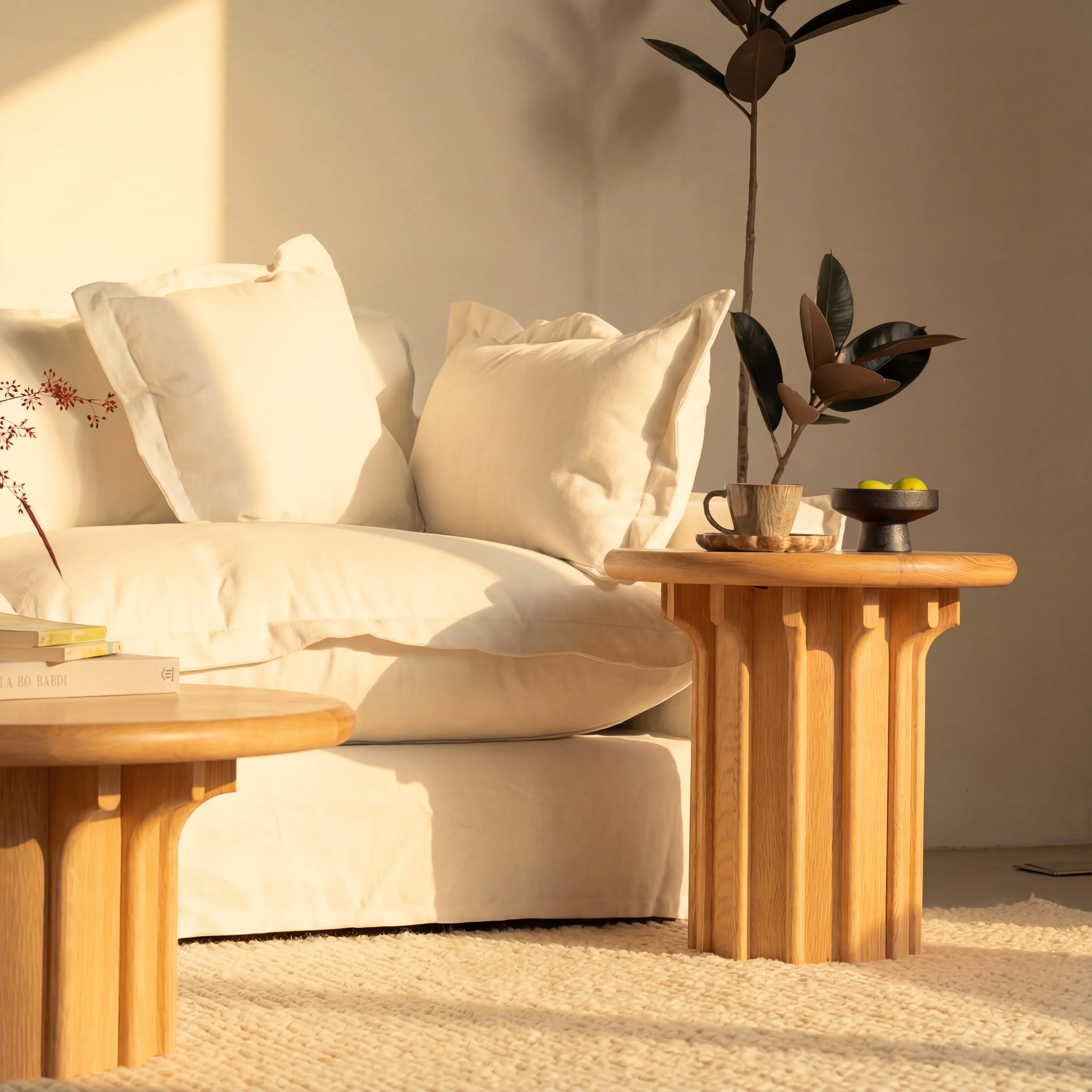 Corin Side Table White oak